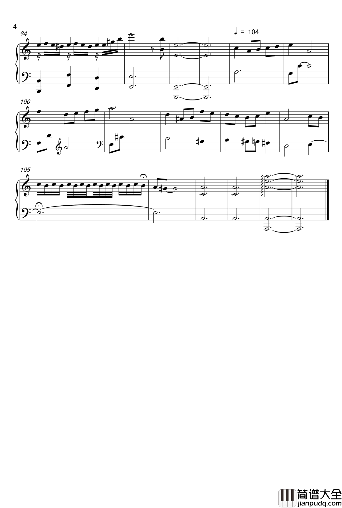 来自星星的你bgm3钢琴谱_还原度较高_Tears_in_Minuet