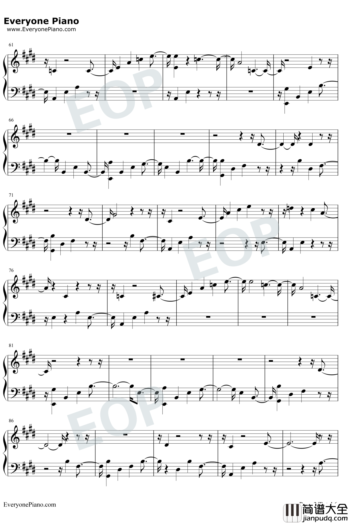 Midnight_Train钢琴谱_Sam_Smith