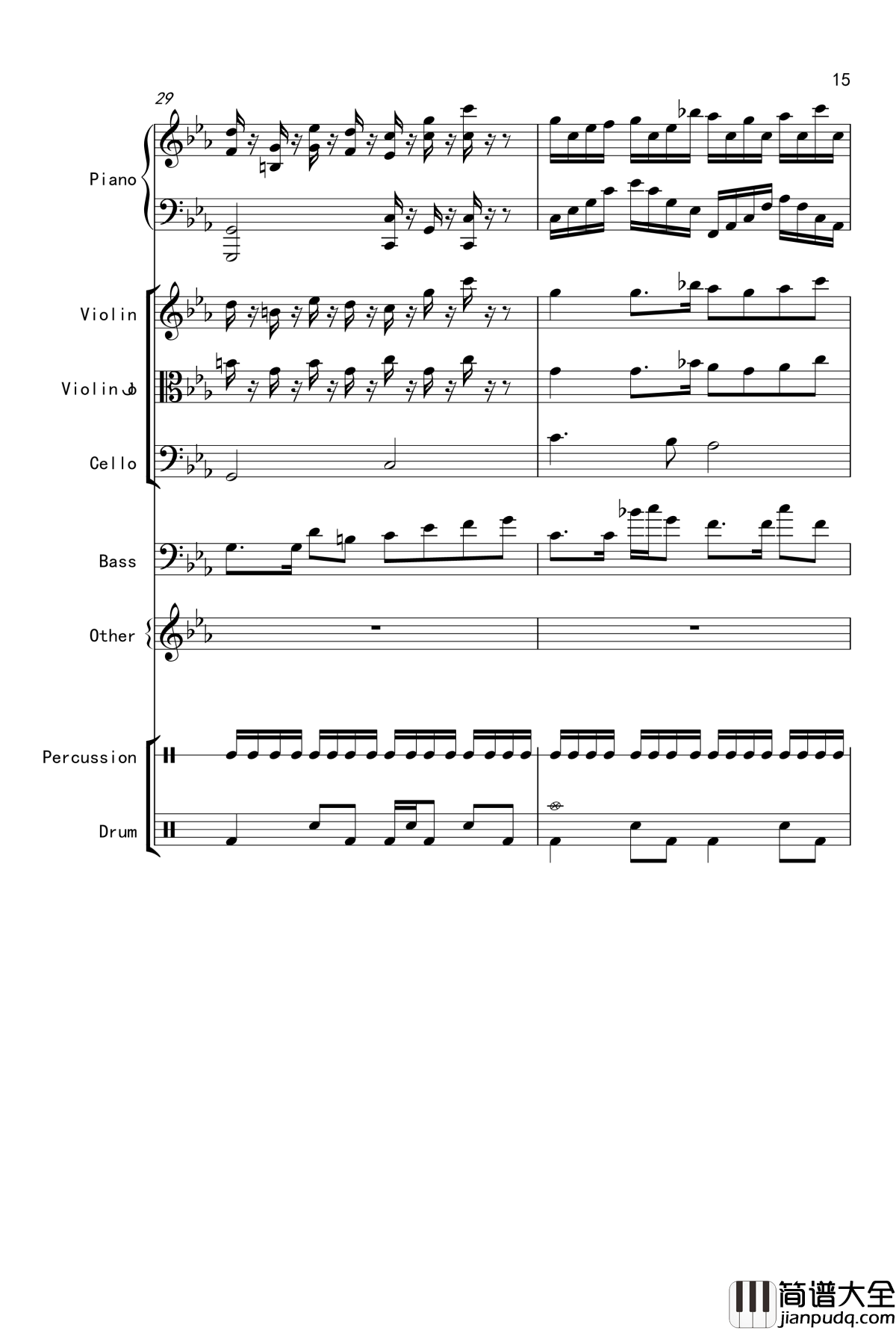 克罗地亚舞曲钢琴谱_Croatian_Rhapsody_马克西姆_Maksim·Mrvica