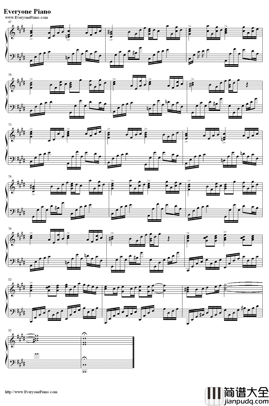 アンチクロロベンゼン(反氯化苯)钢琴谱_鏡音リン