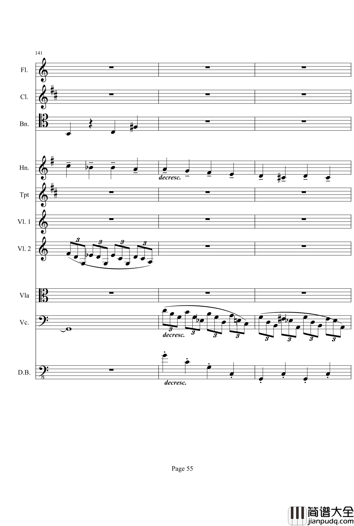 奏鸣曲之交响钢琴谱_第21首_Ⅰ_贝多芬_beethoven
