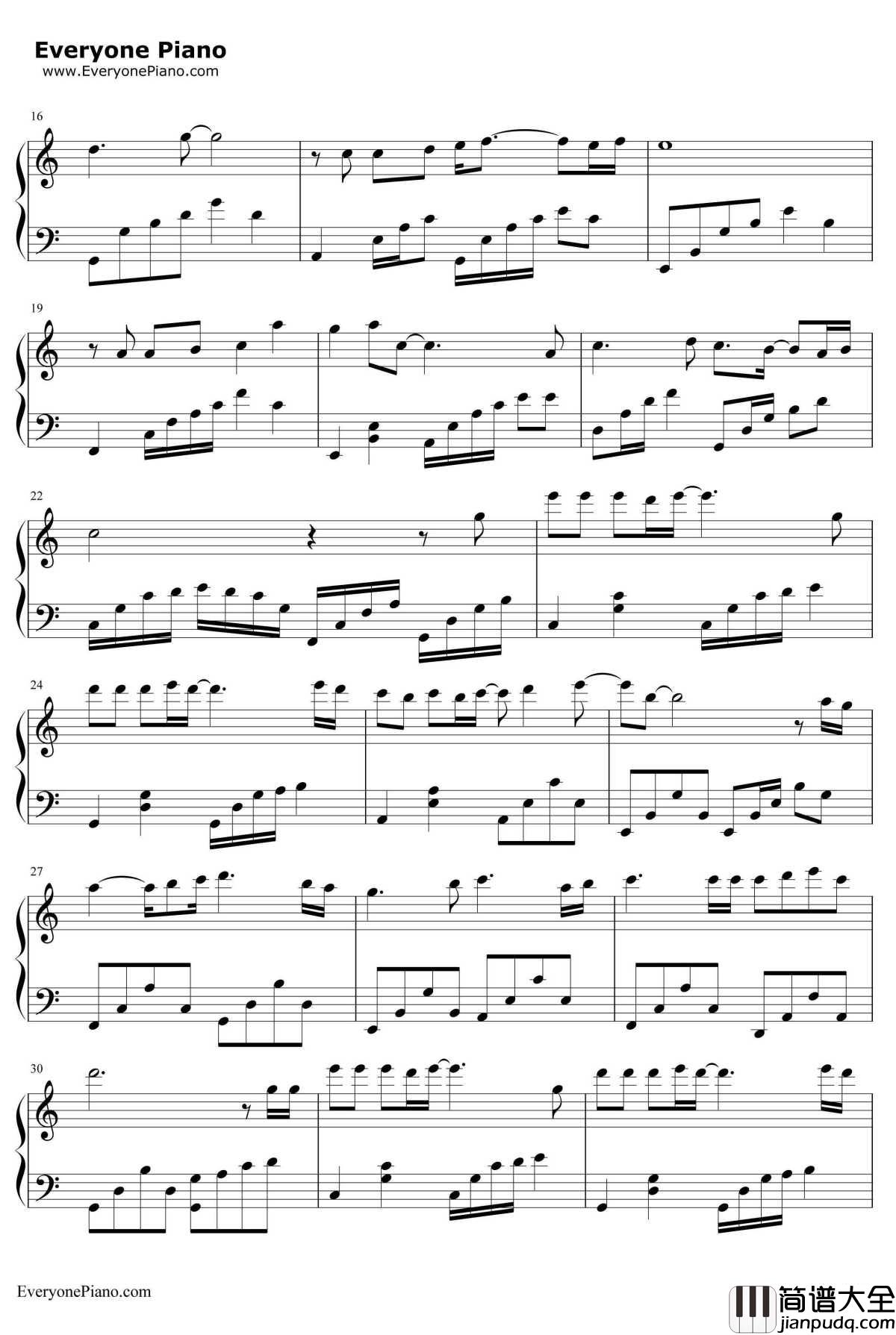 有心人钢琴谱_张国荣_电影_金枝玉叶2_插曲
