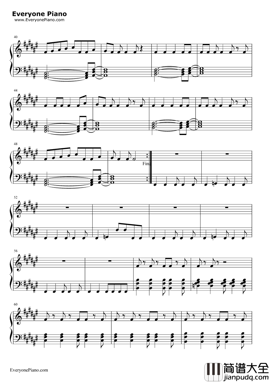 OohLaLa钢琴谱_BritneySpears_蓝精灵2主题曲