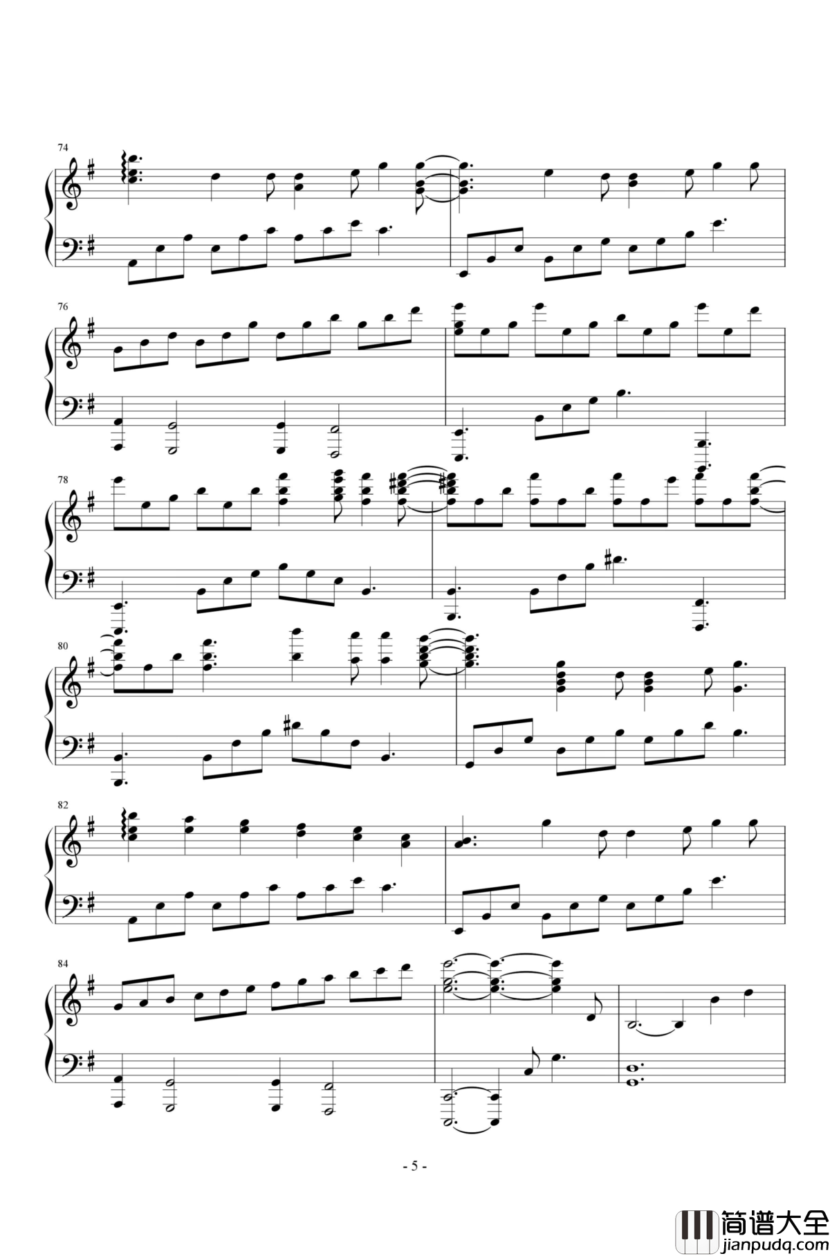 爱乐之城主题曲钢琴谱_爵士版