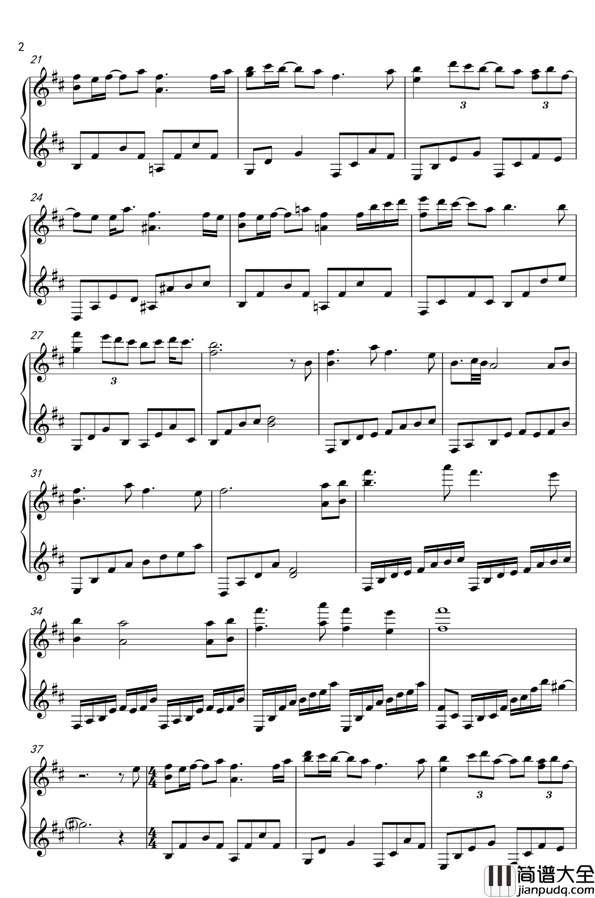 恋与制作人插曲之君望鹣双钢琴谱