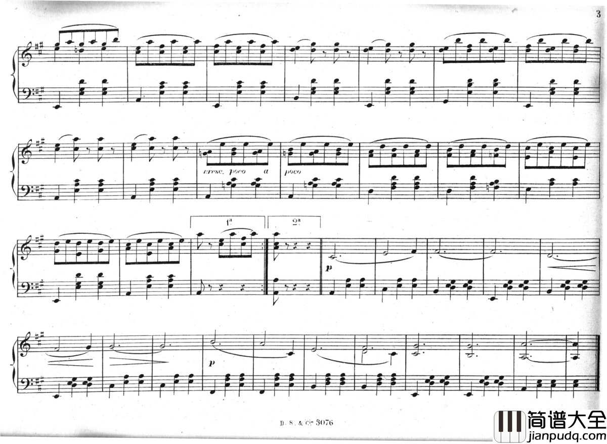 溜冰圆舞曲_Op.183钢琴谱_瓦尔德退费尔_Emil_Waldteufel