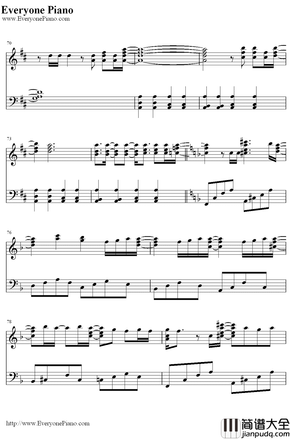 Likeastarinthenight钢琴谱_仓木麻衣__黑暗天使_主题曲