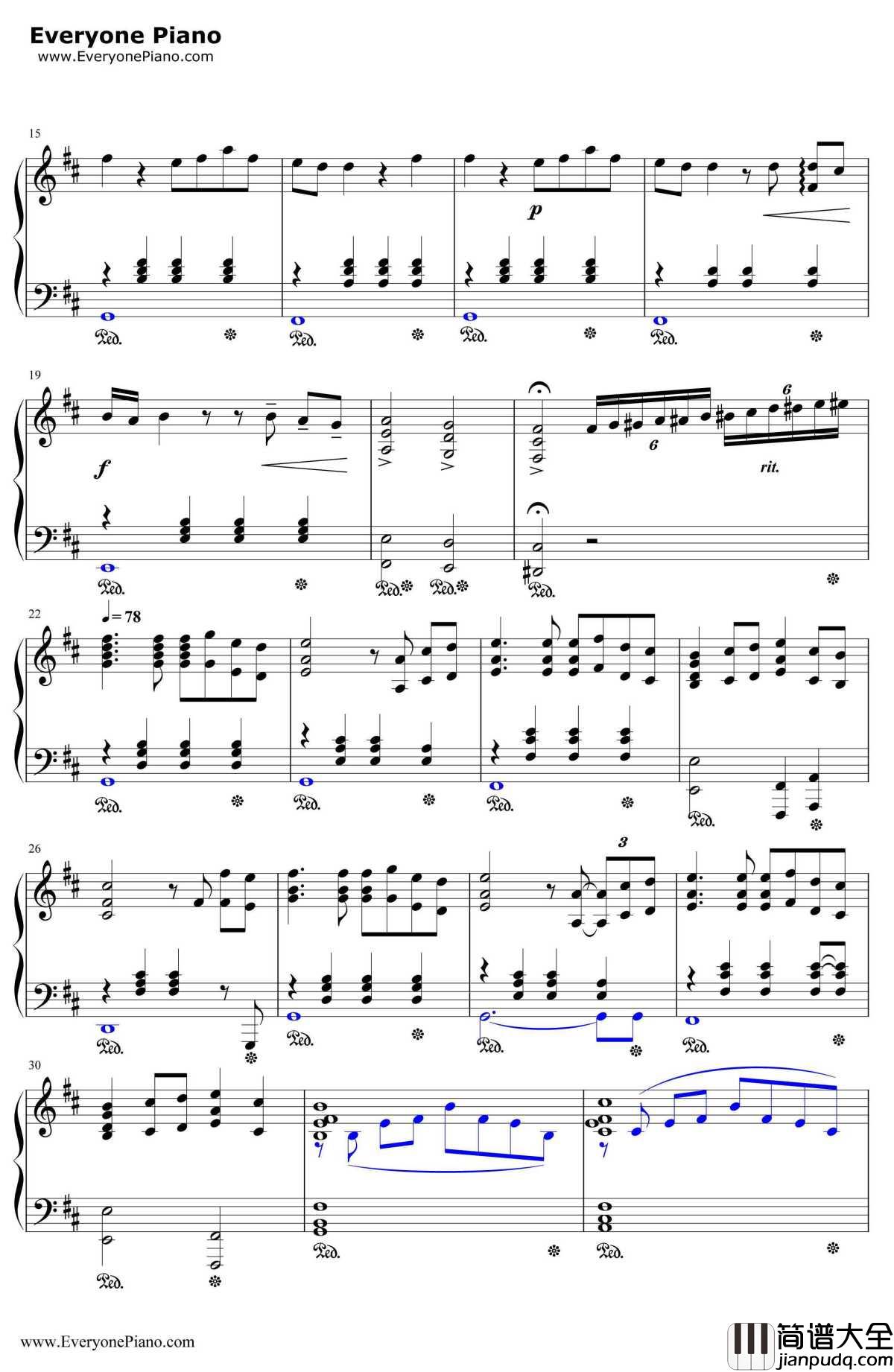 帰らざる日々钢琴谱_久石让宫崎骏__红猪_插曲