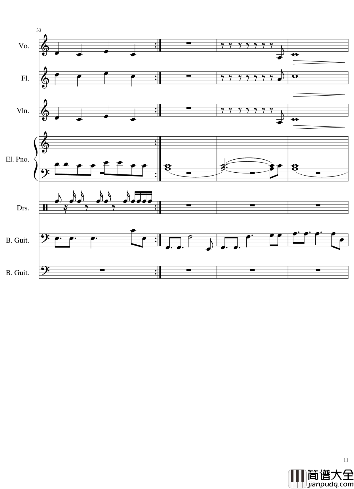 Intro钢琴谱_The_xx