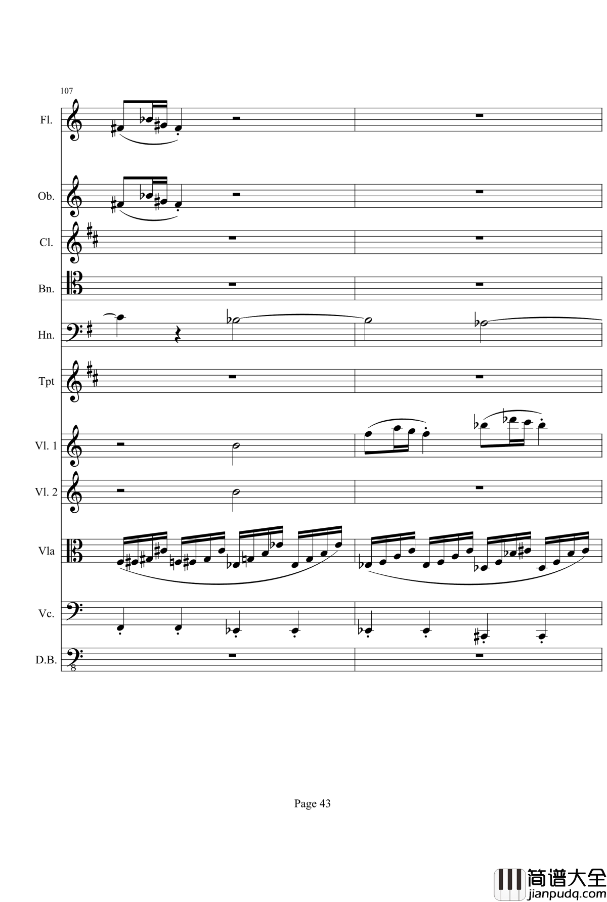 奏鸣曲之交响钢琴谱_第21首_Ⅰ_贝多芬_beethoven