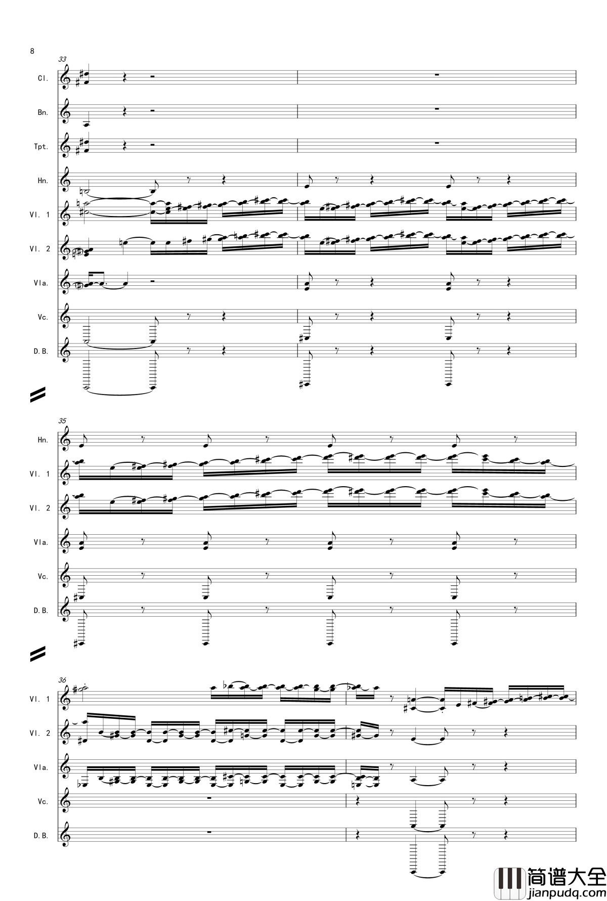 奏鸣曲之交响第14首Ⅲ钢琴谱_贝多芬_beethoven