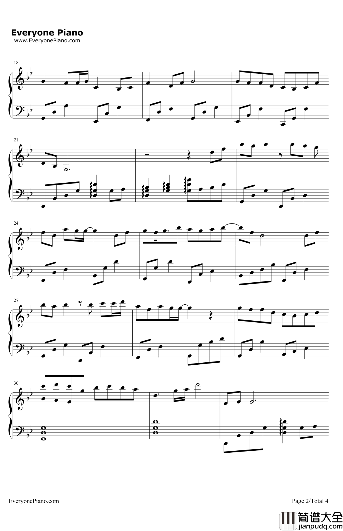 敢为天下先钢琴谱_张靓颖_武媚娘传奇插曲