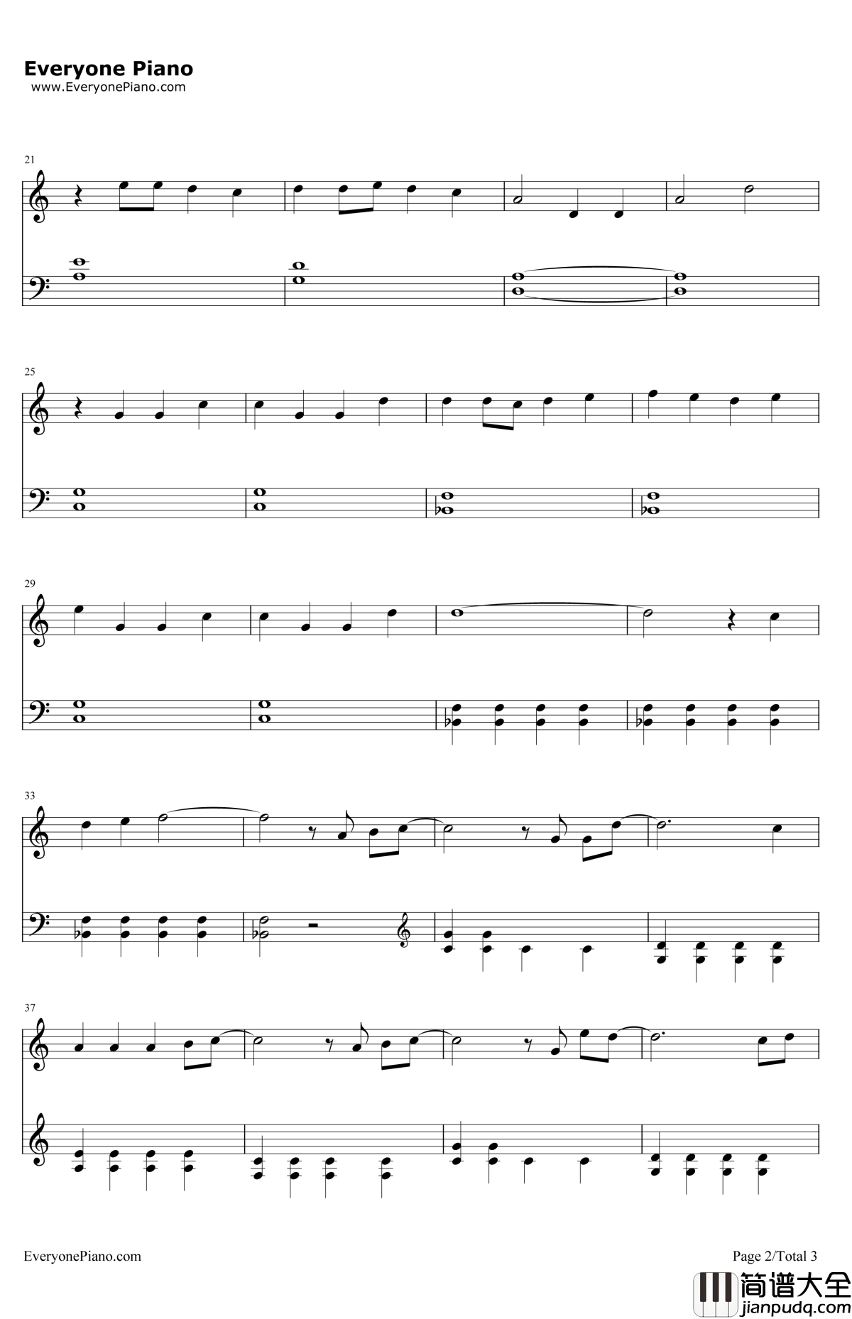 Let_It_Go超简单版钢琴谱_DemiLovato_冰雪奇缘主题曲