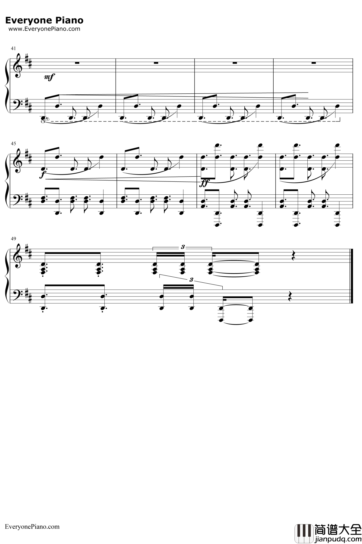 A_Theme_of_ONEPUNCHMAN~正義執行~钢琴谱_宮崎诚_一拳超人插曲