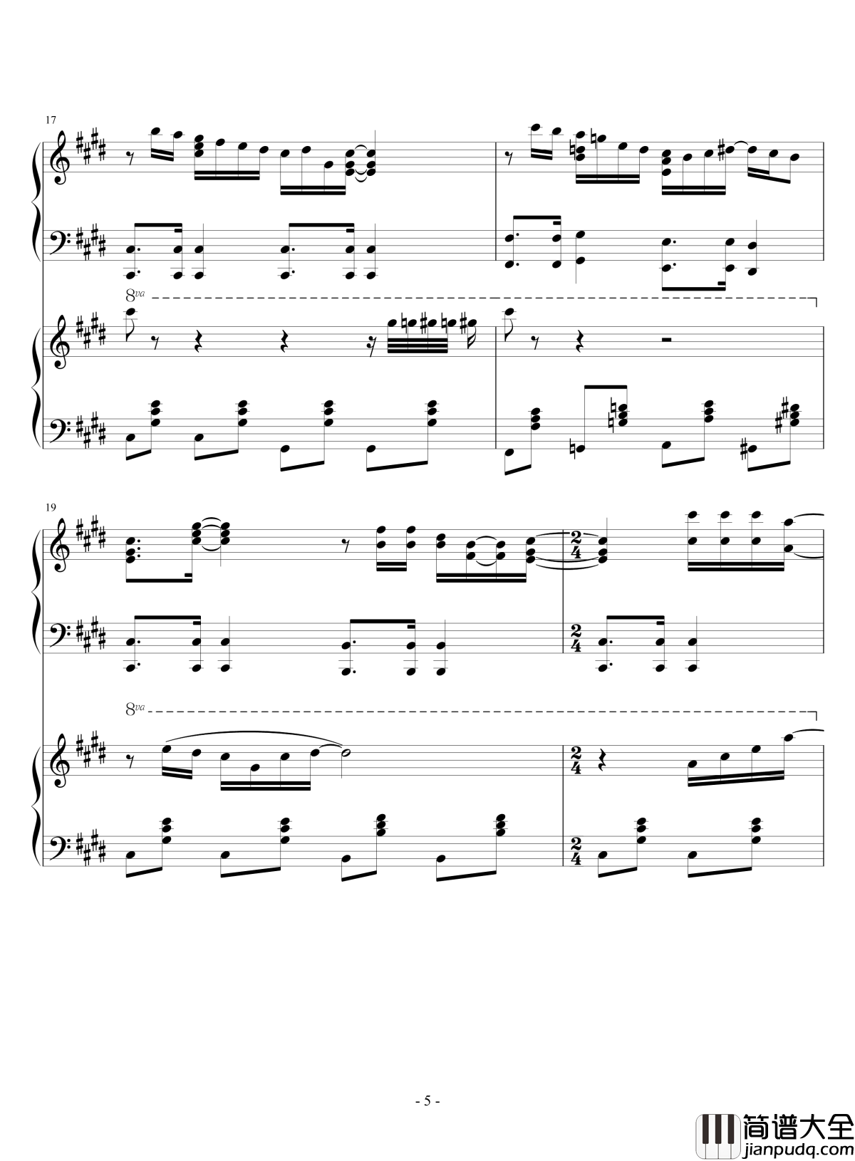 Hawaii_Five_0檀岛警骑主题曲钢琴谱_檀岛警骑