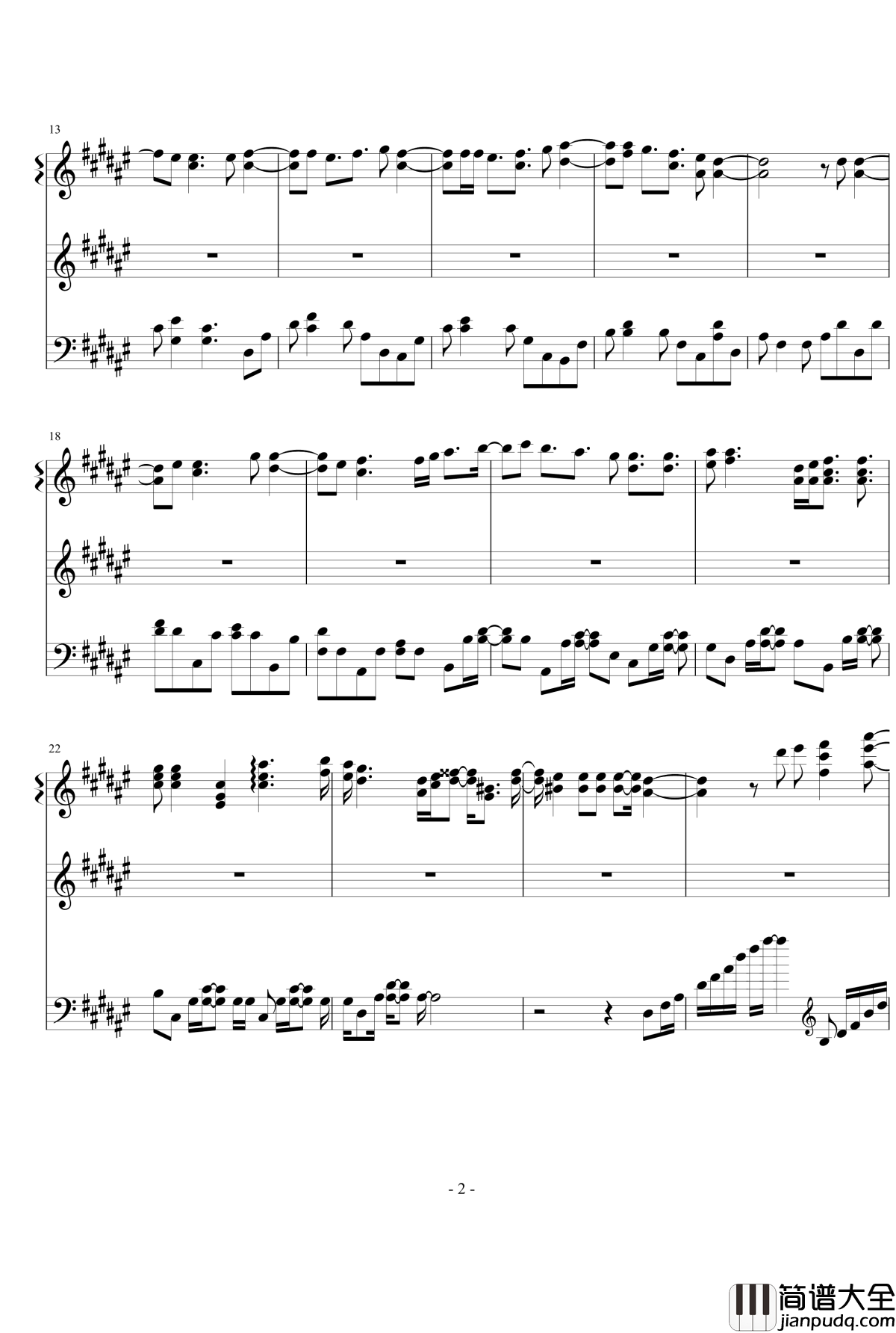 Stardust_Melodia钢琴谱_境界线上的地平线_Ceui