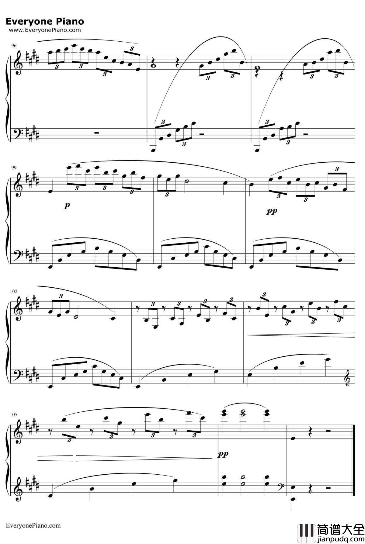 ArabesqueNo.1钢琴谱_ClaudeDebussy