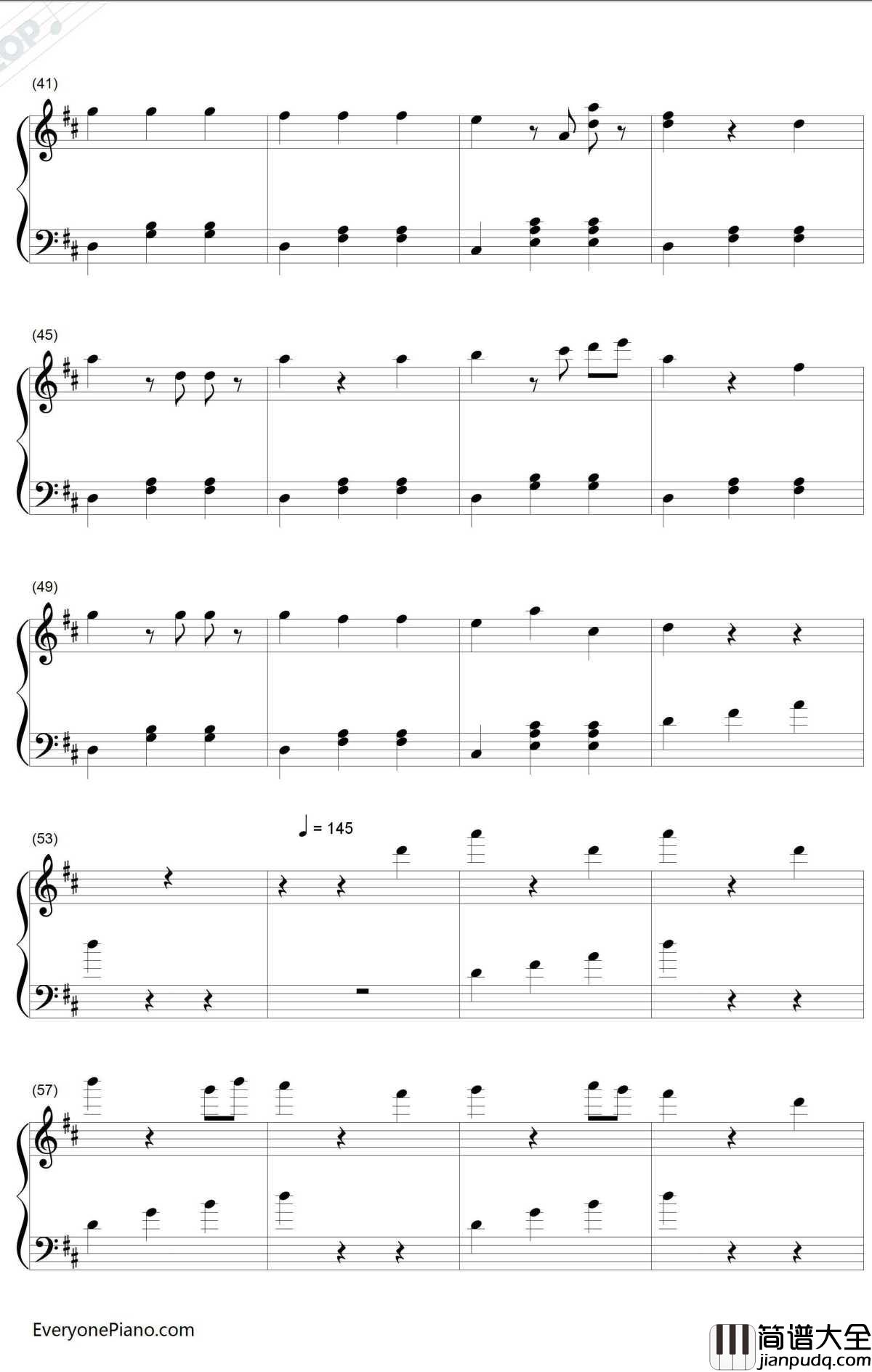 当琪琪笑起来的时候钢琴谱_Piano_光