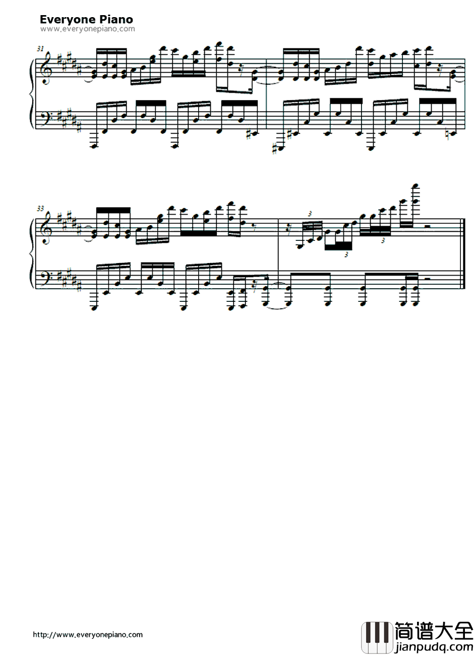 FANT_AS_TICTUNE钢琴谱_小野贤章_黑子的篮球2ED2