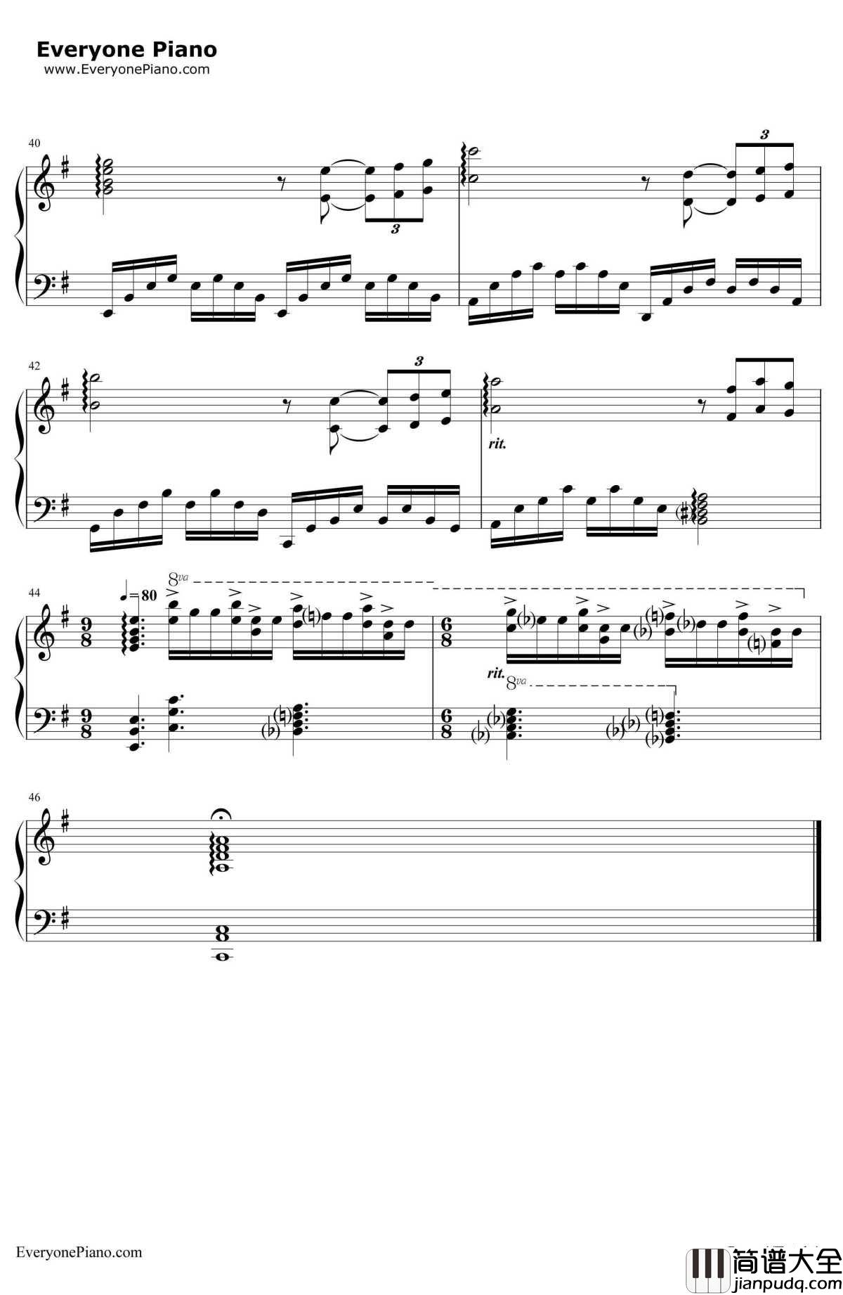 落叶LesFeuillesMortes钢琴谱_理查德克莱德曼_落叶LesFeuillesMortes