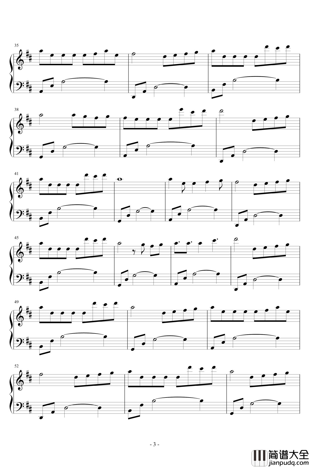 夏星夜钢琴谱_Piano_Ver._逆时针向