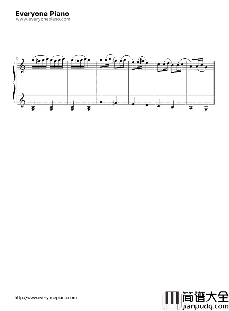 风笛舞曲钢琴谱_莫扎特Mozart