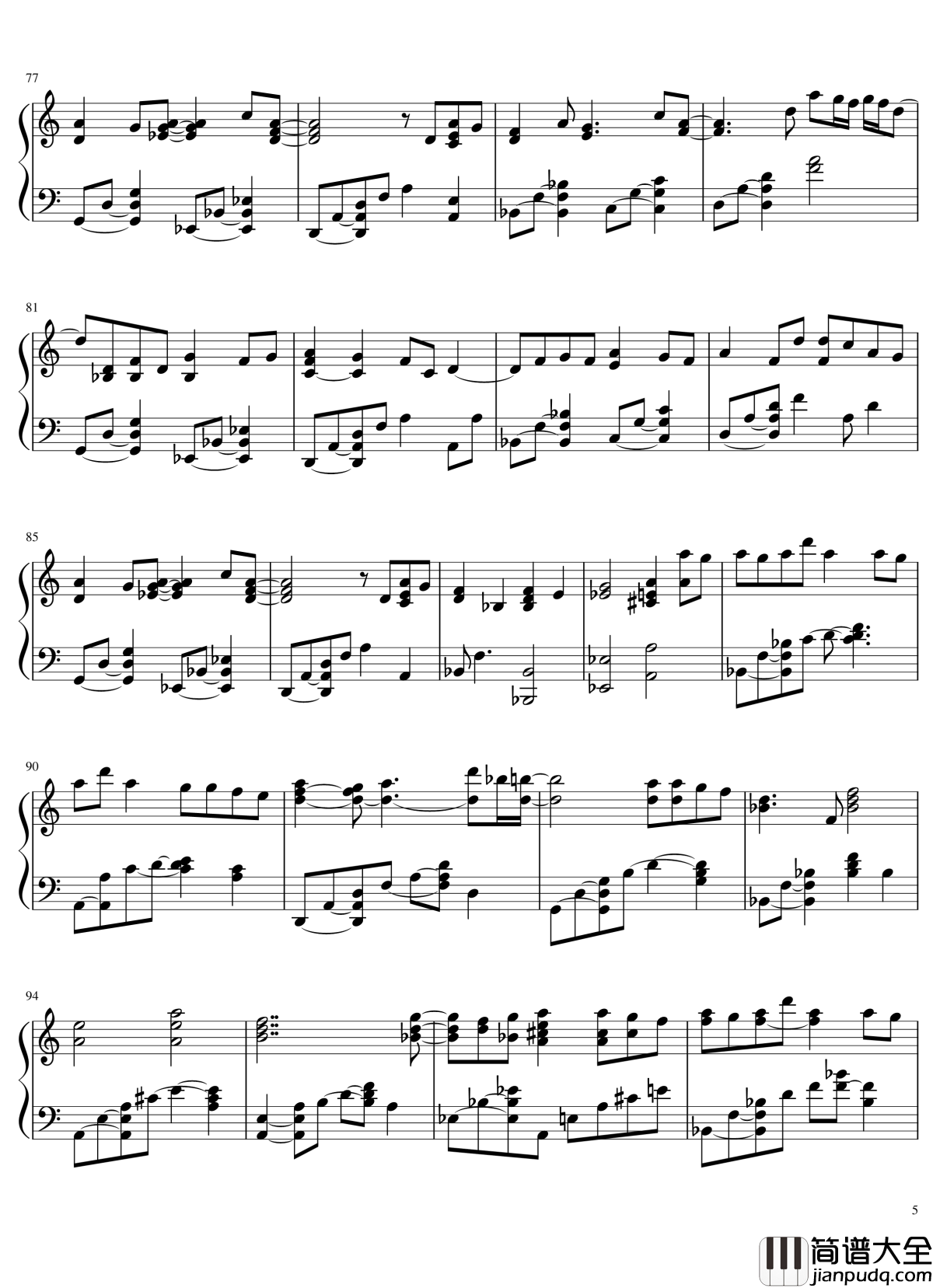 Tear_Rain钢琴谱_东方同人音乐_东方project