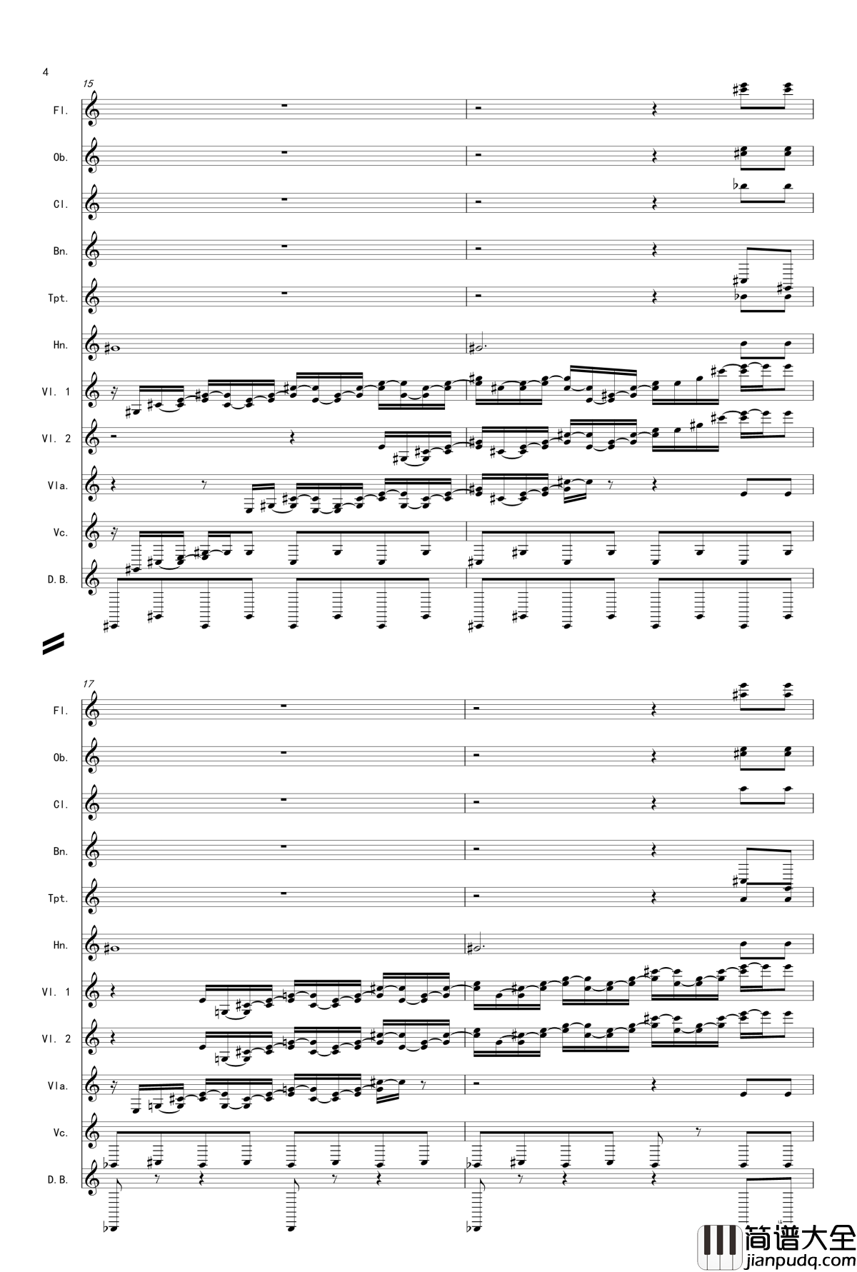 奏鸣曲之交响第14首Ⅲ钢琴谱_贝多芬_beethoven
