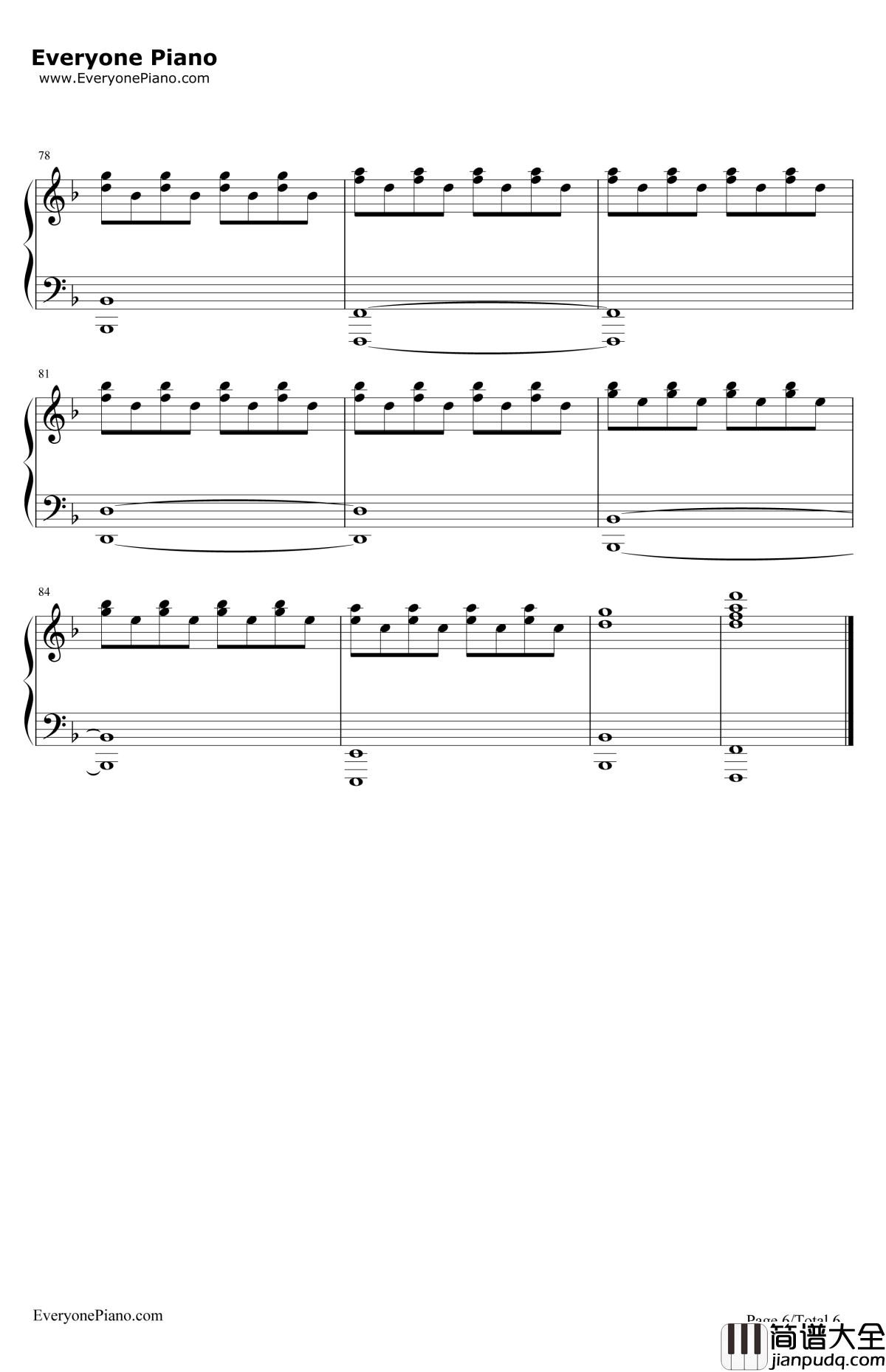 YouRuinMe钢琴谱_TheVeronicas_伴奏版