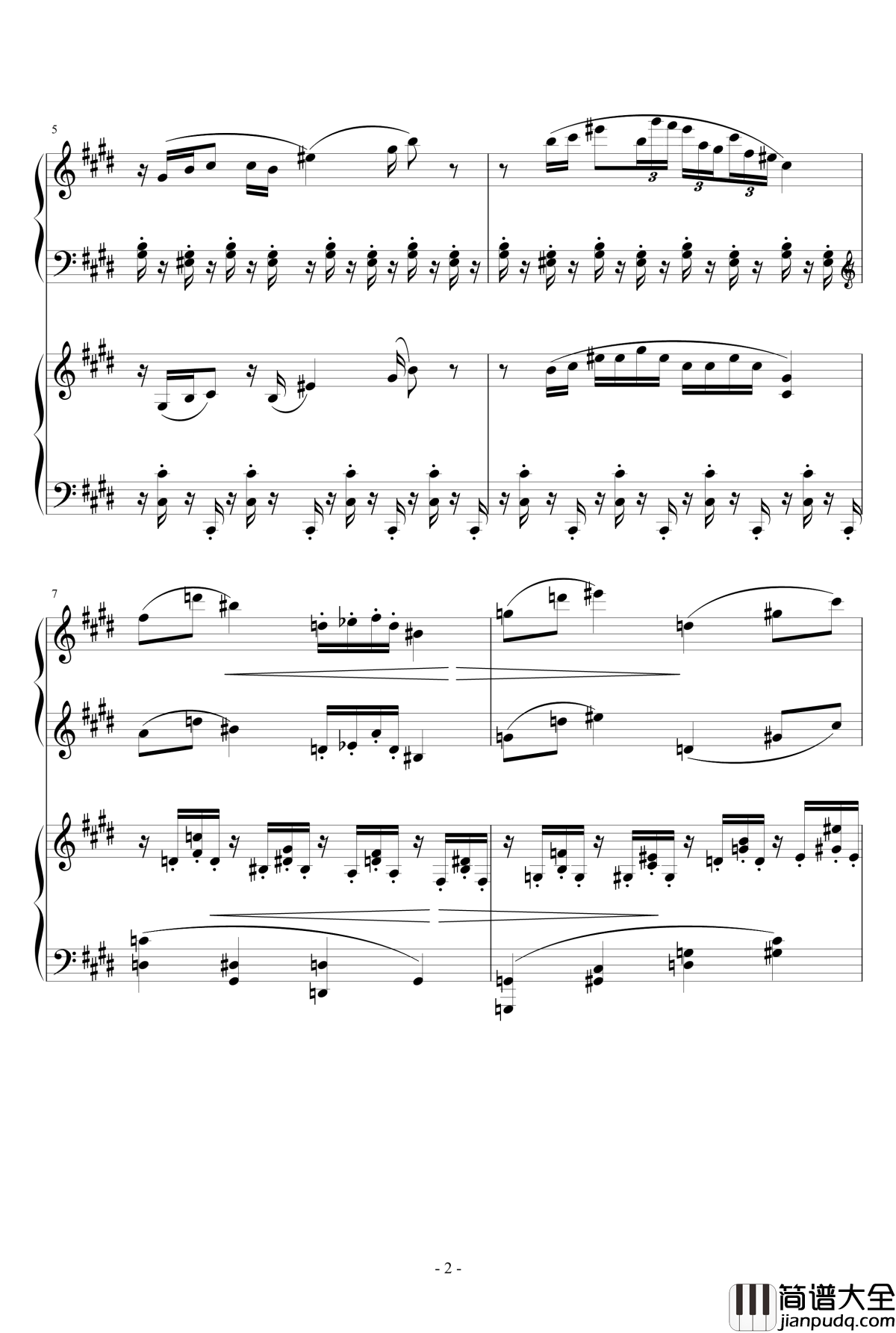 小温狂想曲2.9钢琴谱_完整版_一个球