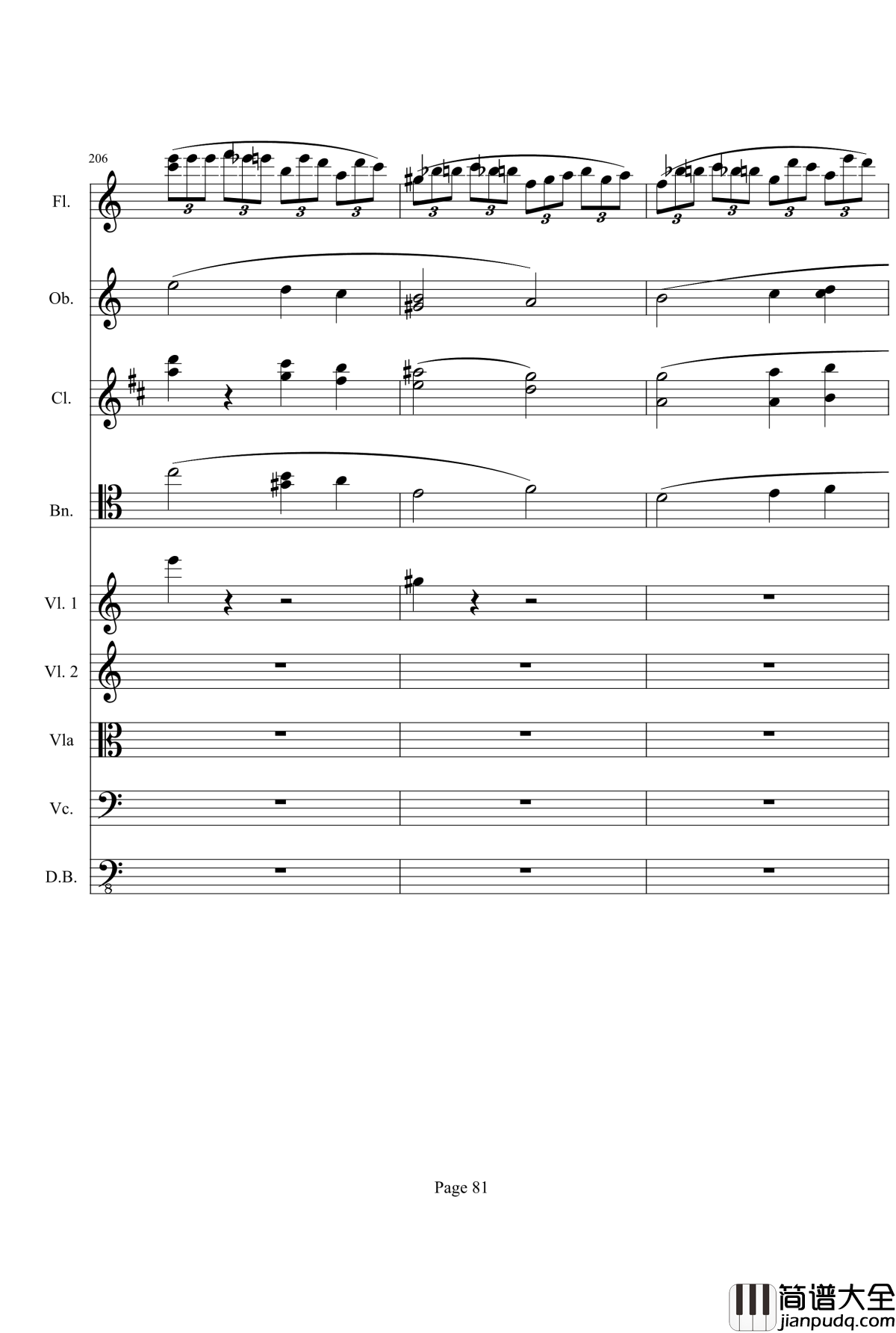奏鸣曲之交响钢琴谱_第21首_Ⅰ_贝多芬_beethoven