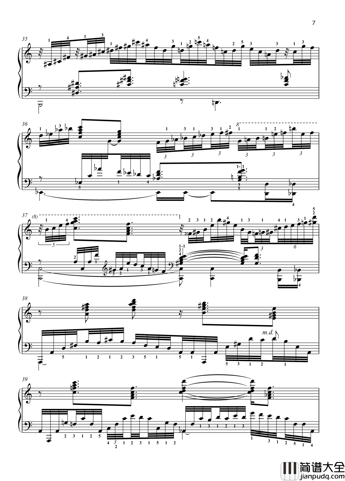 No._4._Reminiscence钢琴谱_带指法_八首音乐会练习曲__Eight_Concert_?tudes_Op_40____爵士_尼古拉·凯帕斯汀