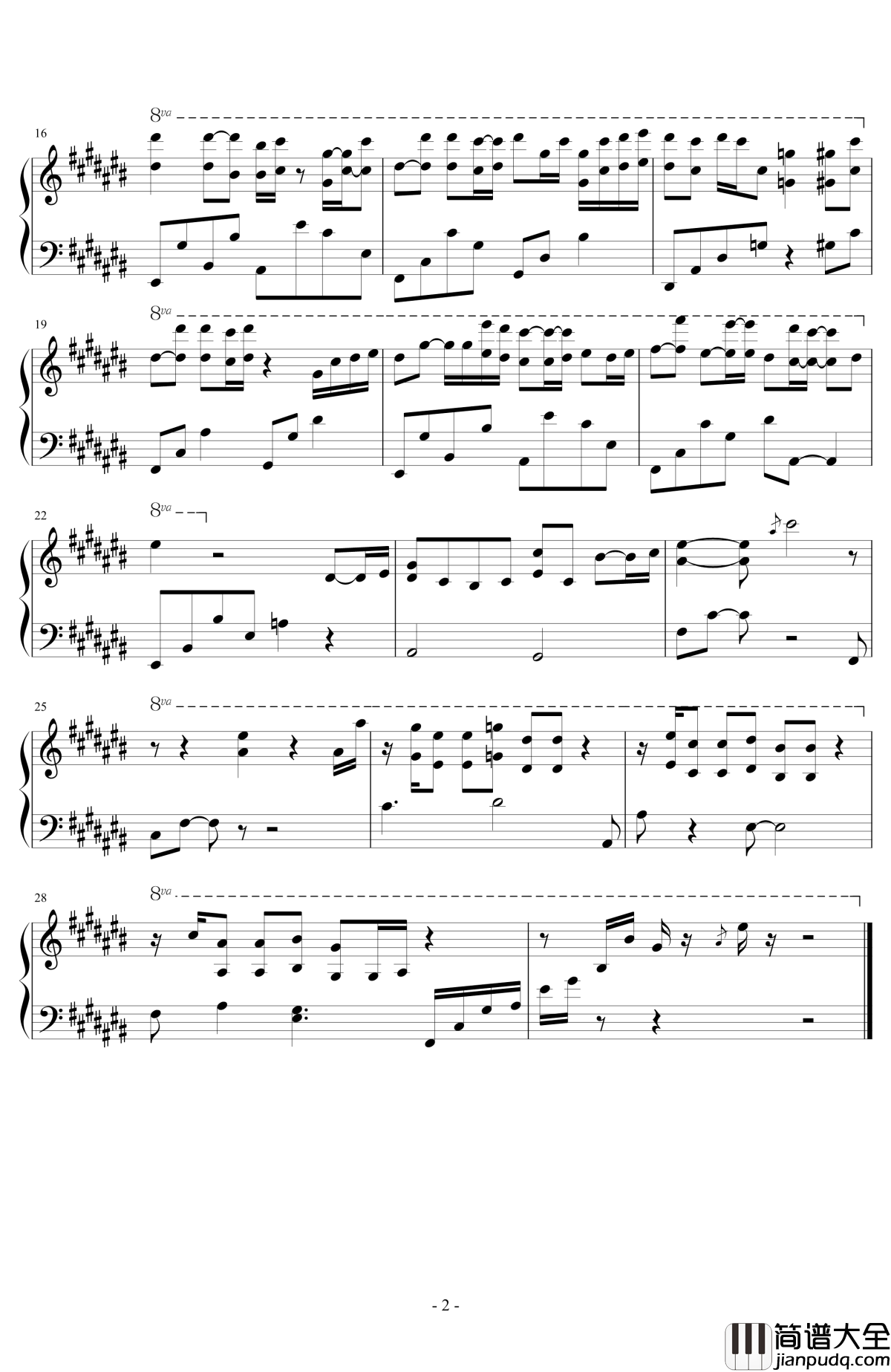 Time_is_a_Place钢琴谱_寻找天堂