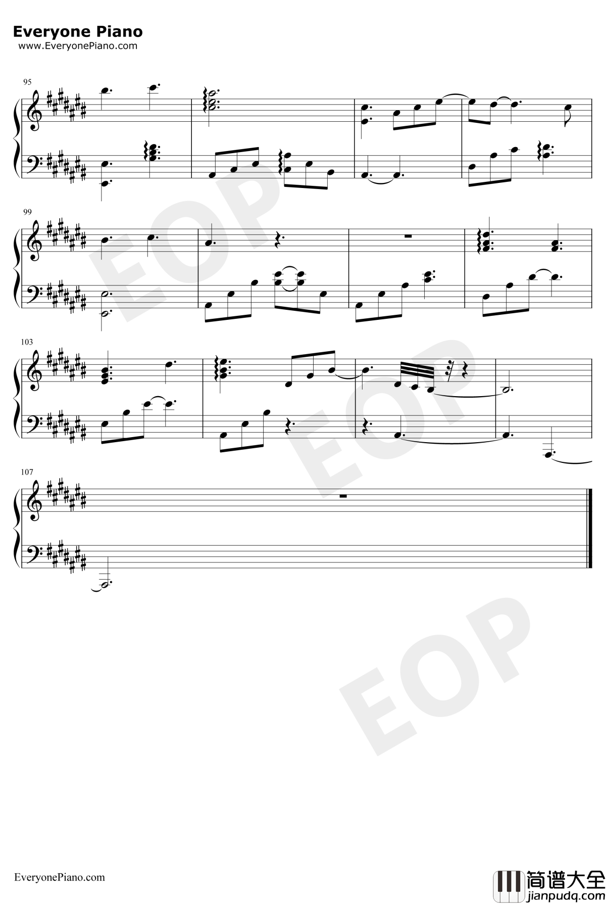 缘起钢琴谱_周深_白蛇缘起推广曲