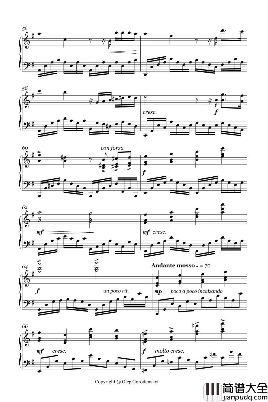 La_Romance_de_Kiev钢琴谱_OlegGorodenskyi