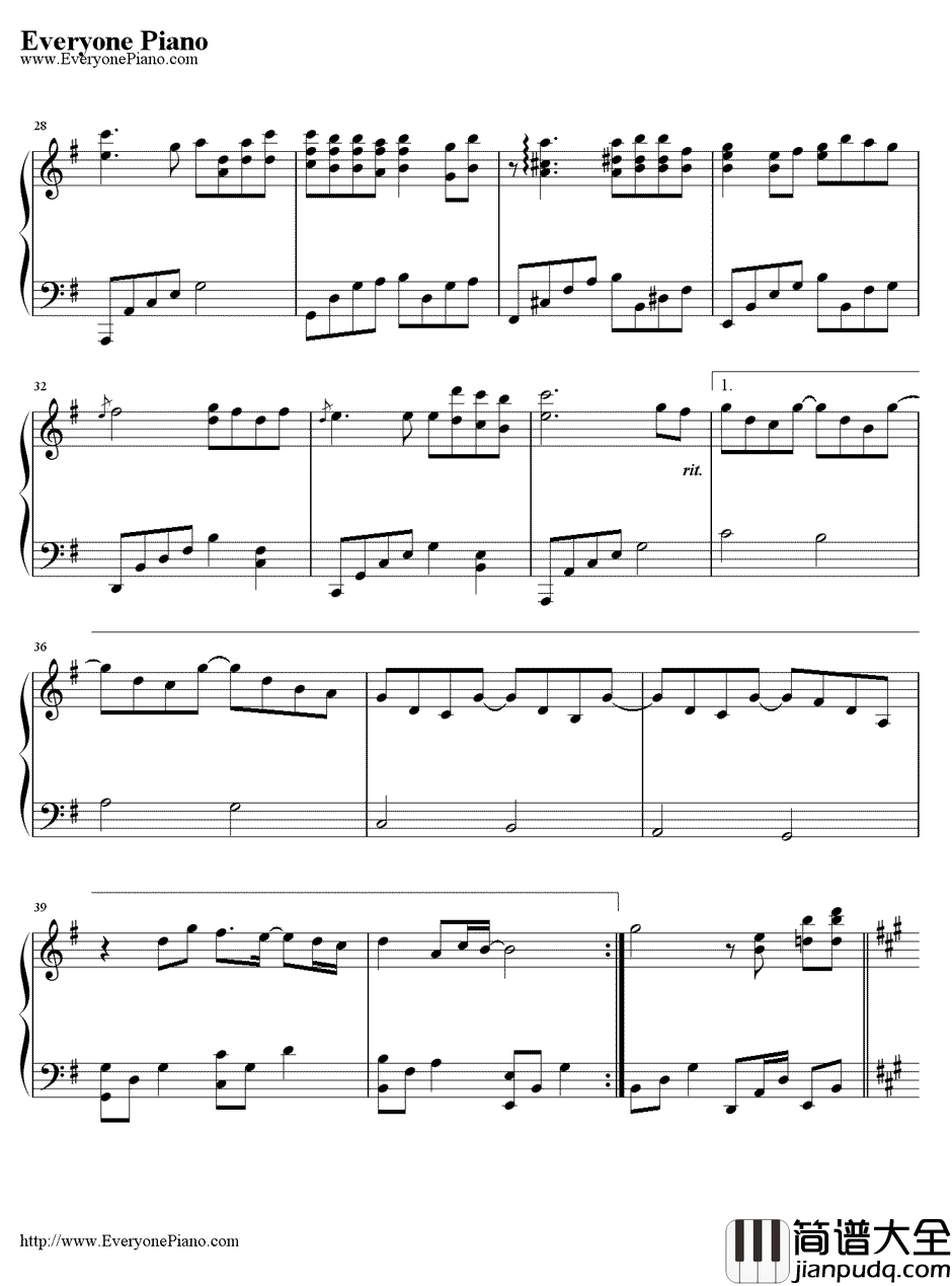 你一定要幸福钢琴谱_何洁__美丽分贝_主题曲