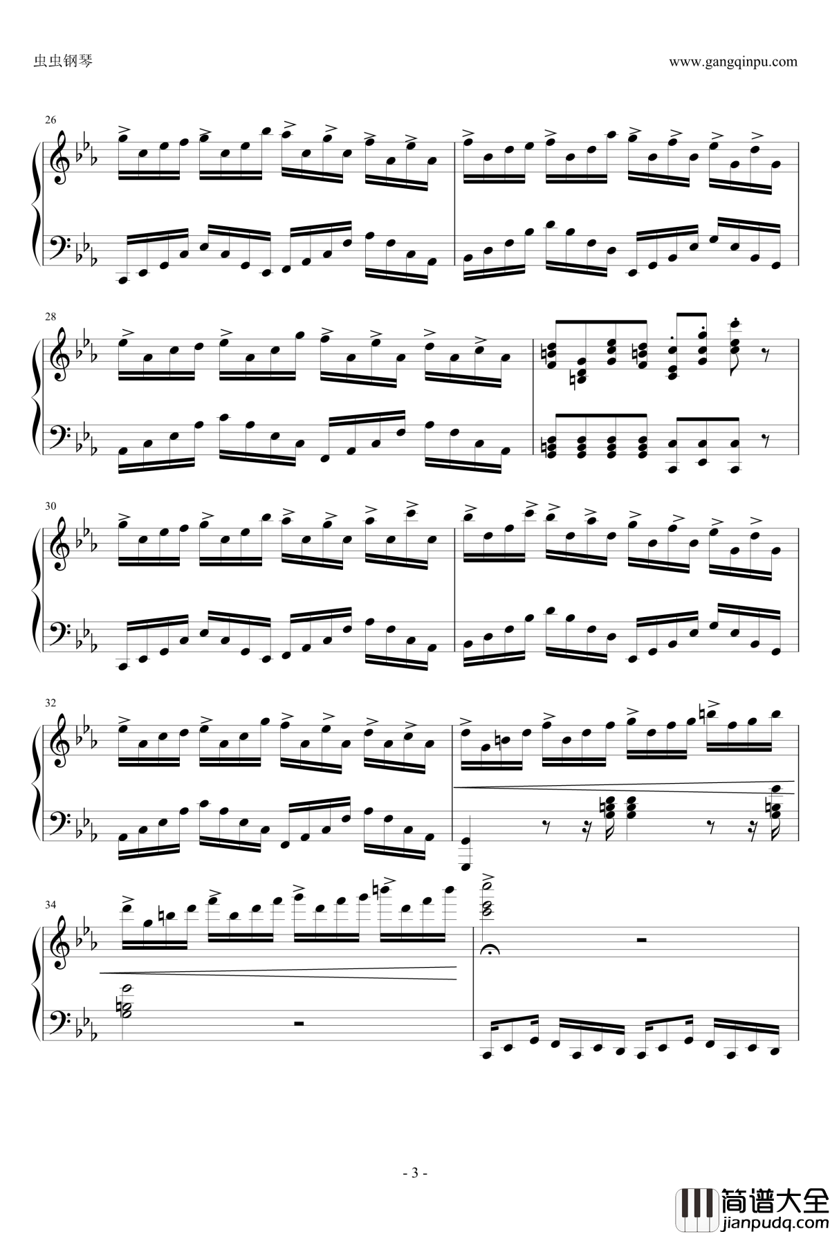 克罗地亚狂想曲钢琴谱_完美版_马克西姆_Maksim·Mrvica