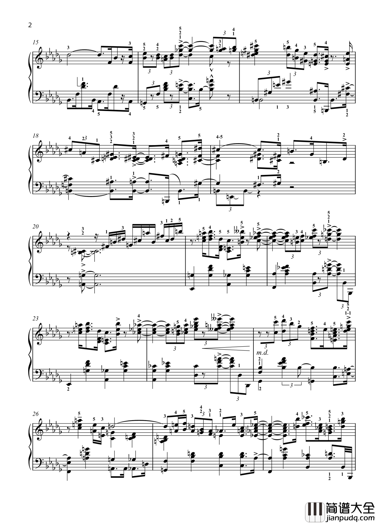 八首音乐会练习曲钢琴谱_Eight_Concert_?tudes_Op_40___No._7._Intermezzo._Allegretto_爵士_尼古拉·凯帕斯汀