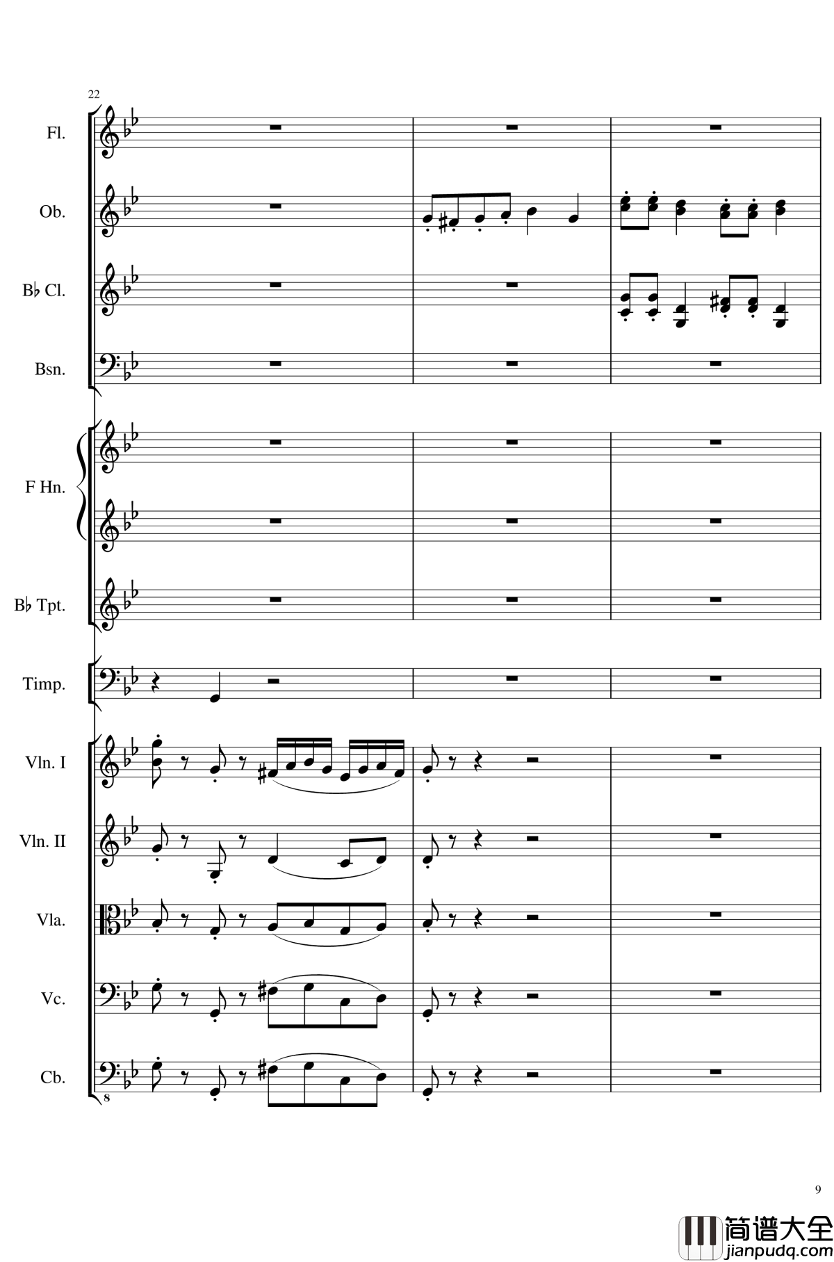 4_Contredanses_for_Chamber_Orchestra,_Op.120_No.2钢琴谱_一个球_钢琴谱