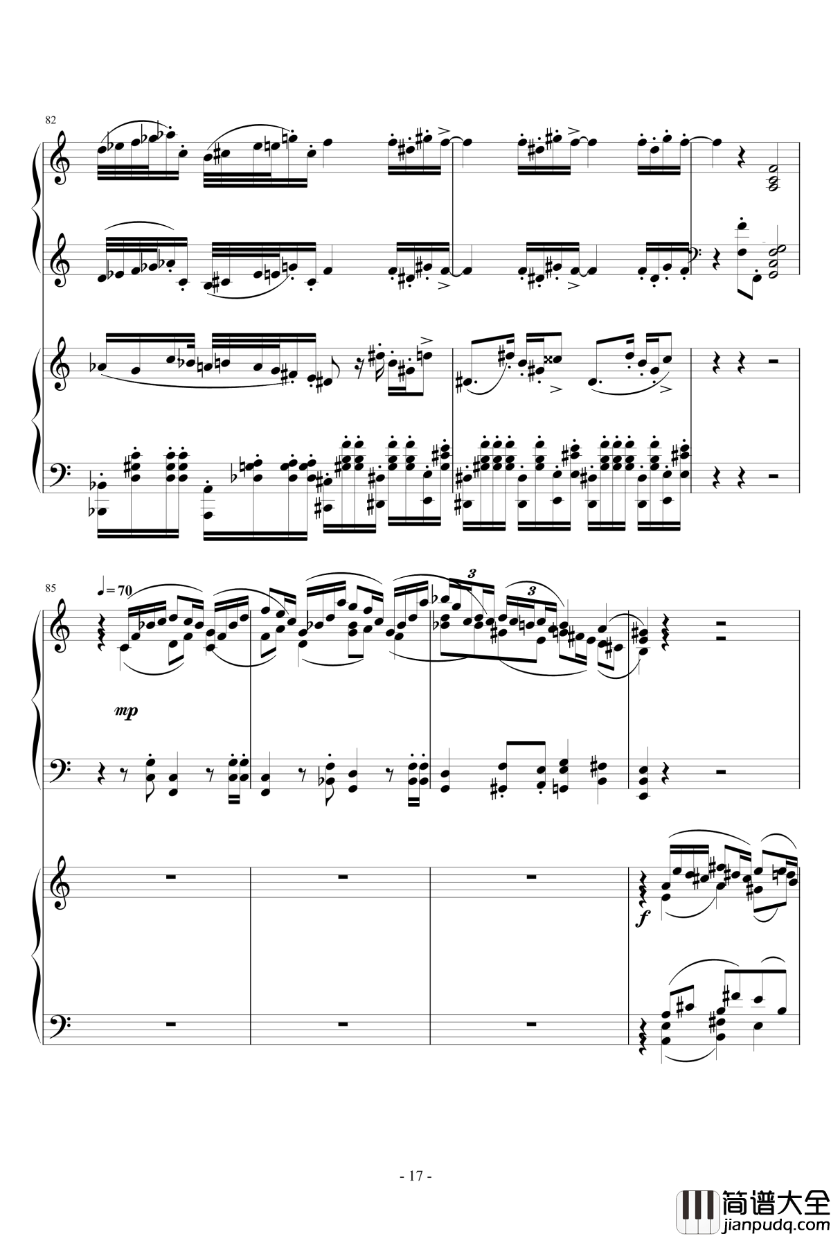 小温狂想曲2.12钢琴谱_旅游协奏曲_一个球