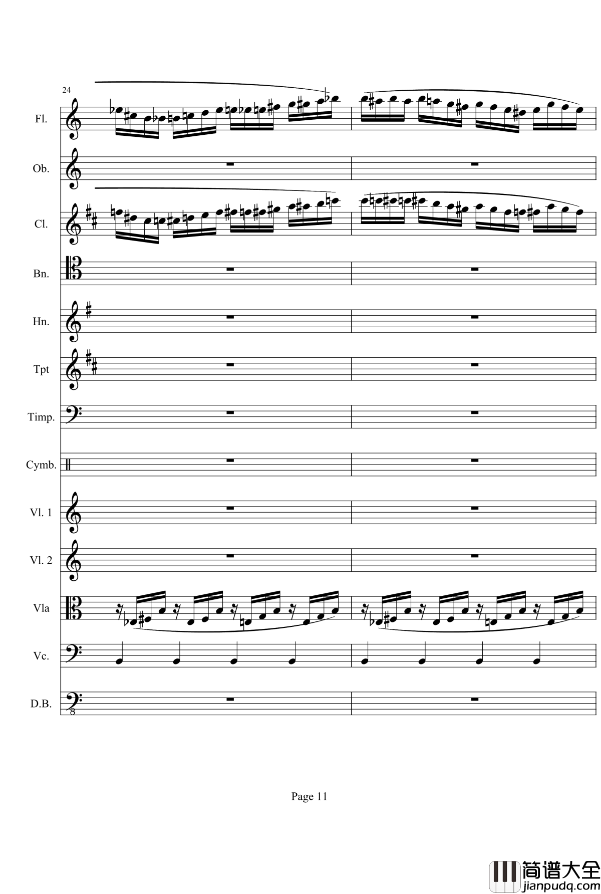 奏鸣曲之交响钢琴谱_第21首_Ⅰ_贝多芬_beethoven
