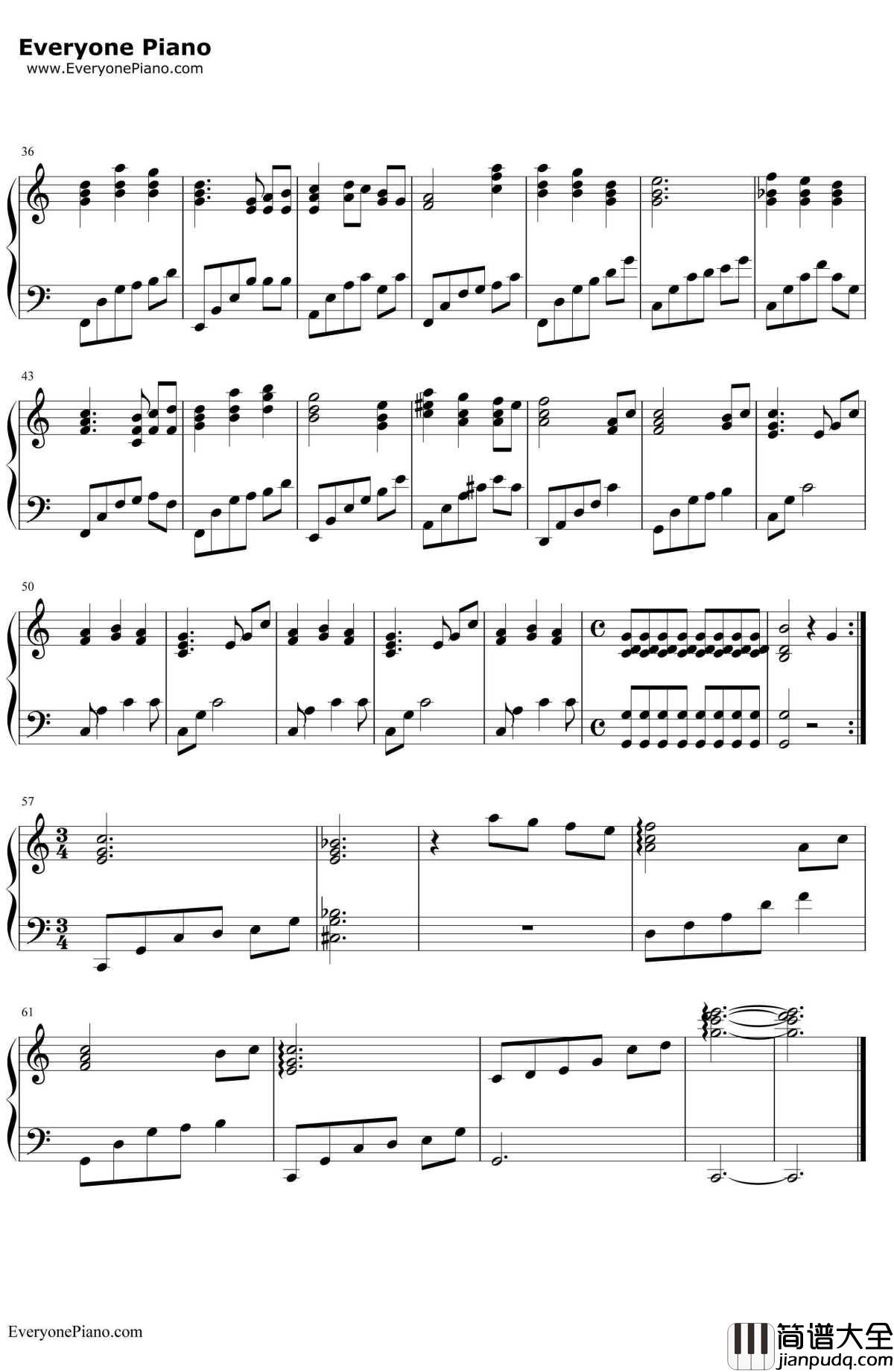 Pearl_White_Story钢琴谱_S.E.N.S.__好想告诉你_插曲