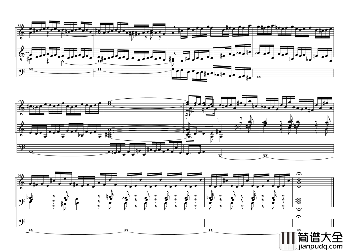 d小调托卡塔__BWV538钢琴谱_巴赫_P.E.Bach