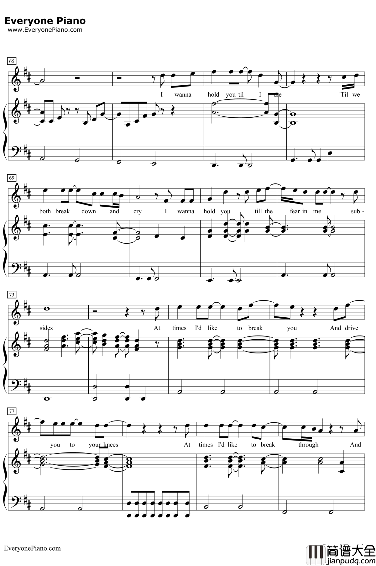 Some_times_When_We_Touch钢琴谱_DanHill