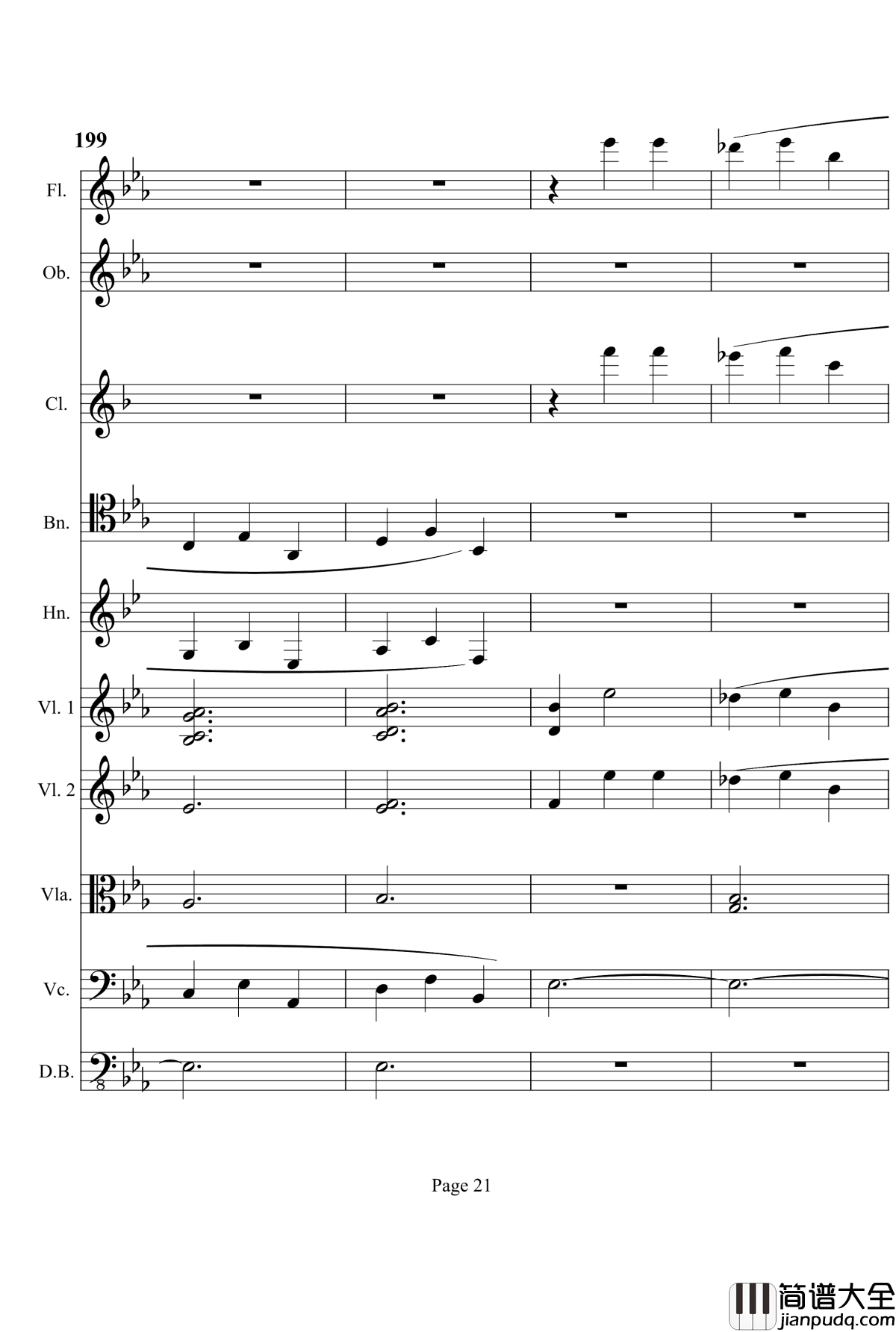 奏鸣曲之交响钢琴谱_第4首_Ⅲ_贝多芬_beethoven