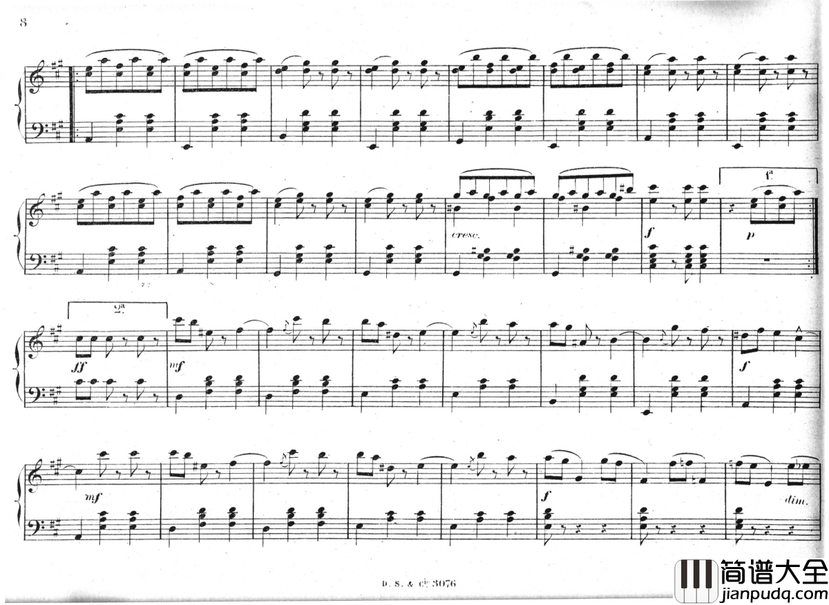溜冰圆舞曲_Op.183钢琴谱_瓦尔德退费尔_Emil_Waldteufel