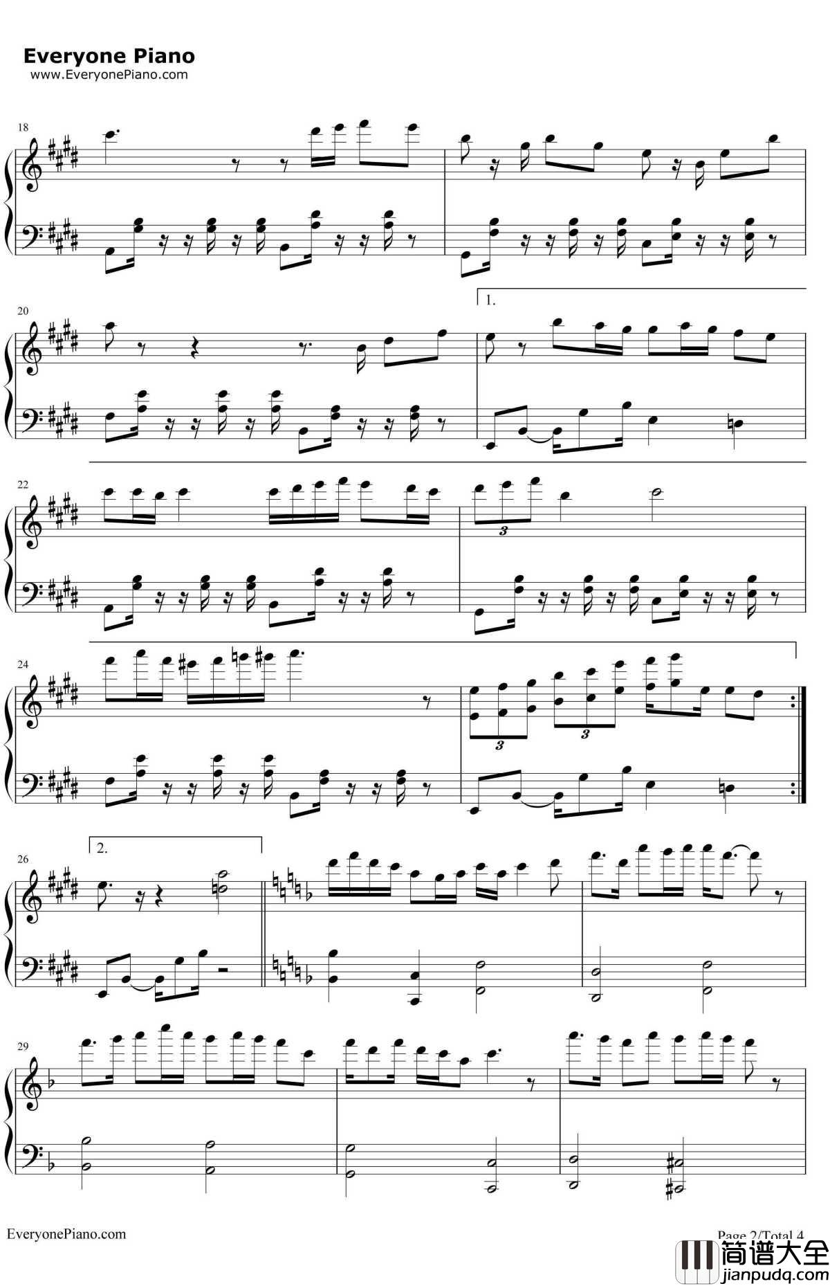 我要你钢琴谱_老狼任素汐_电影_驴得水_主题曲