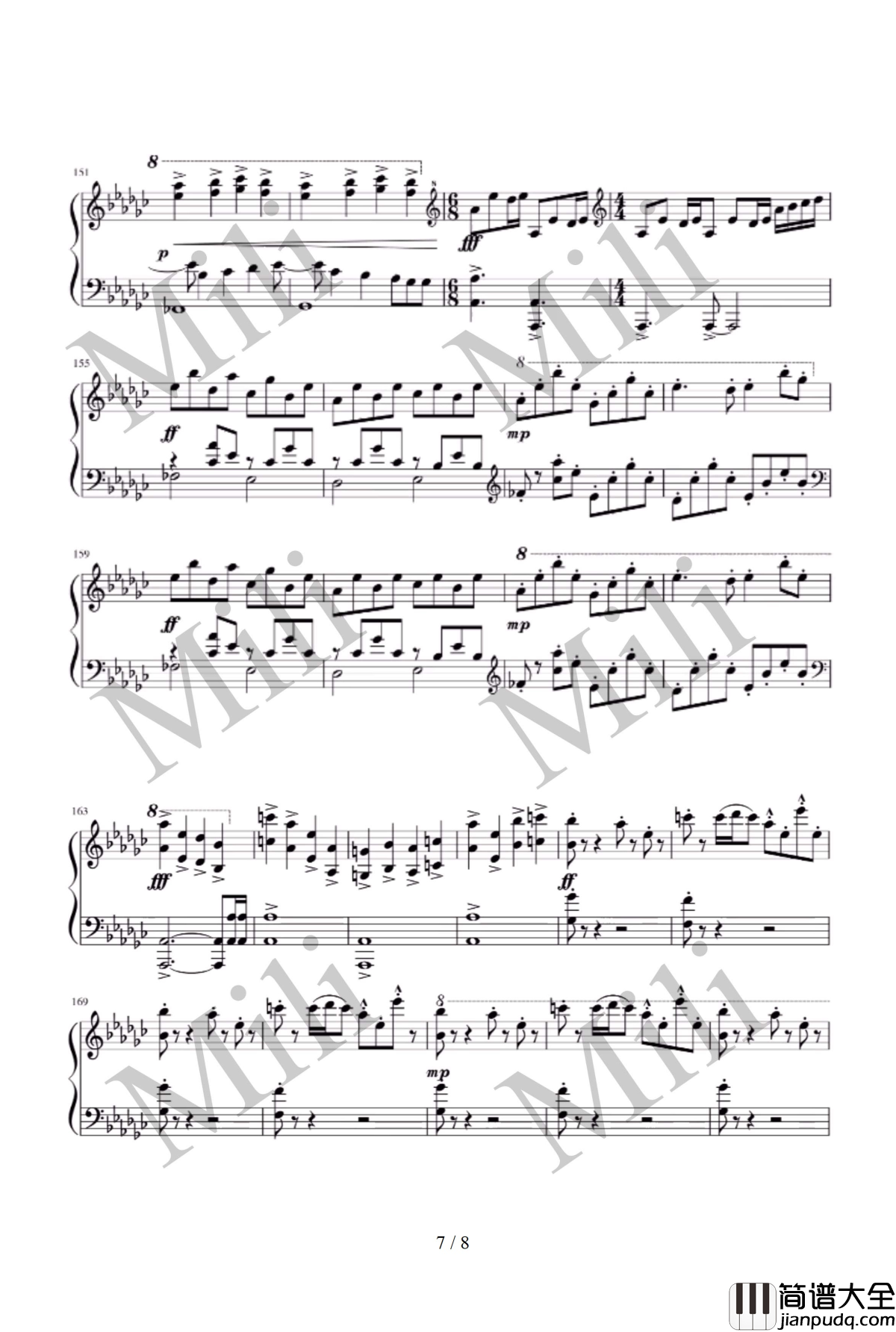 Ephemeral_Full_Version钢琴谱_Mili