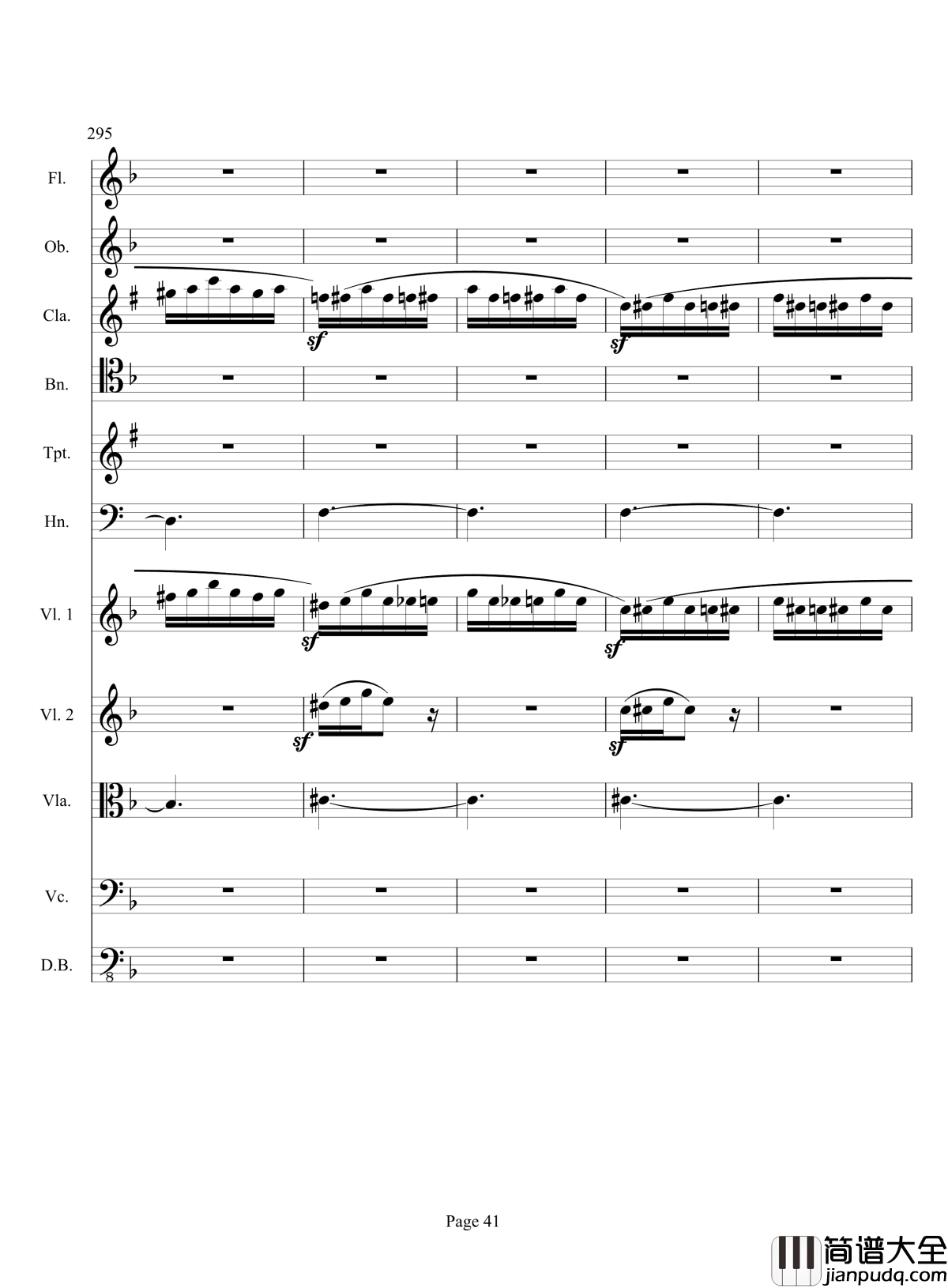 奏鸣曲之交响钢琴谱_第17首_Ⅲ_贝多芬_beethoven