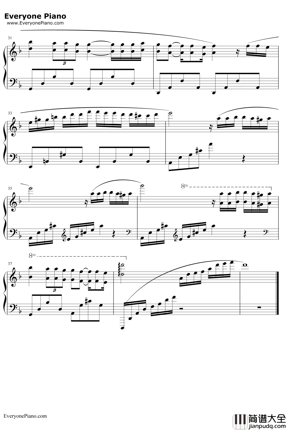 柔如彩虹钢琴谱_理查德.克莱德曼RichardClayderman_CouleurTendresse